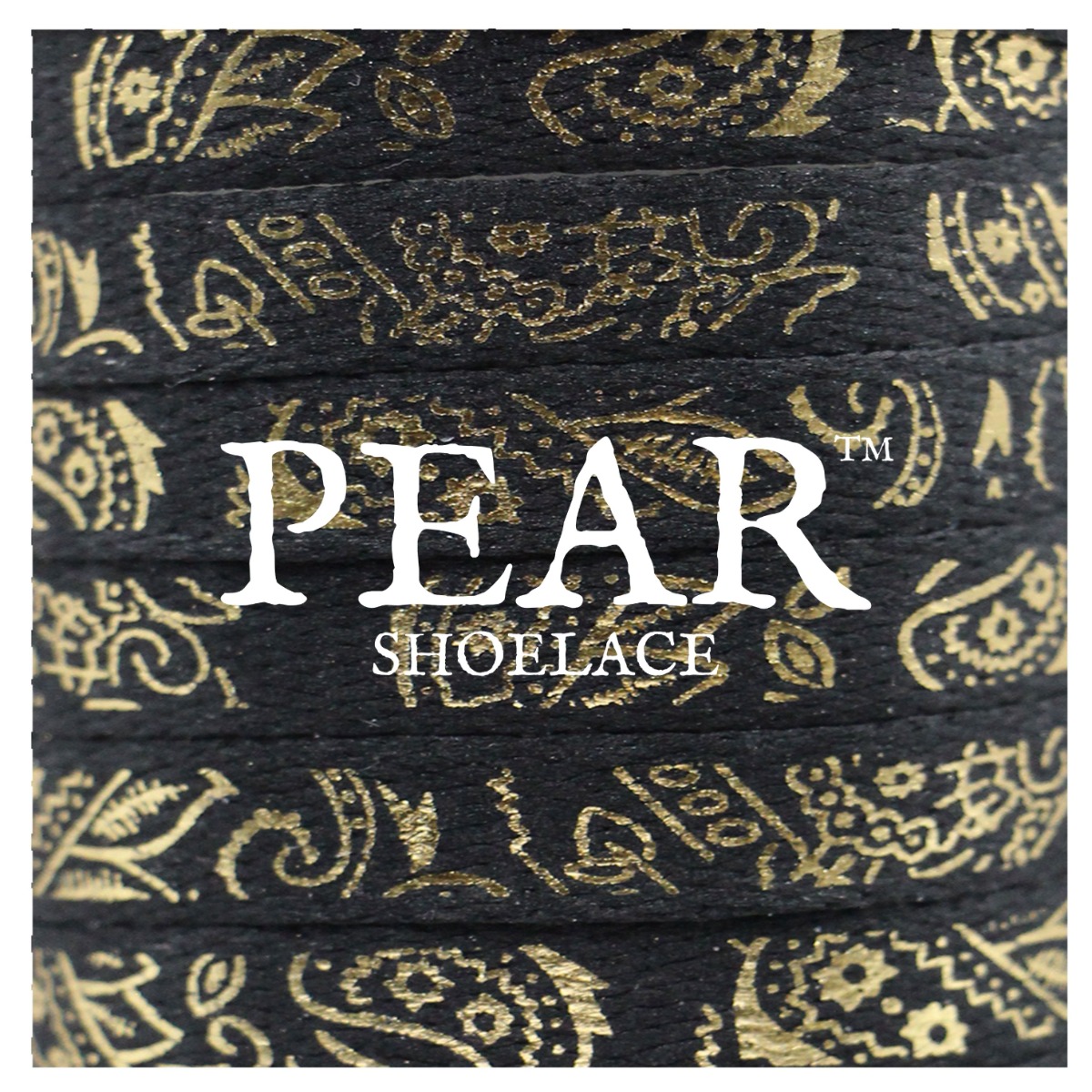 Paisley Shoelace-BLKGLD