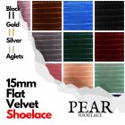 Velvet Shoelace - Flat Width 15mm 