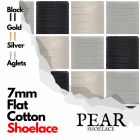 Cotton Shoelace - Flat Width 7mm