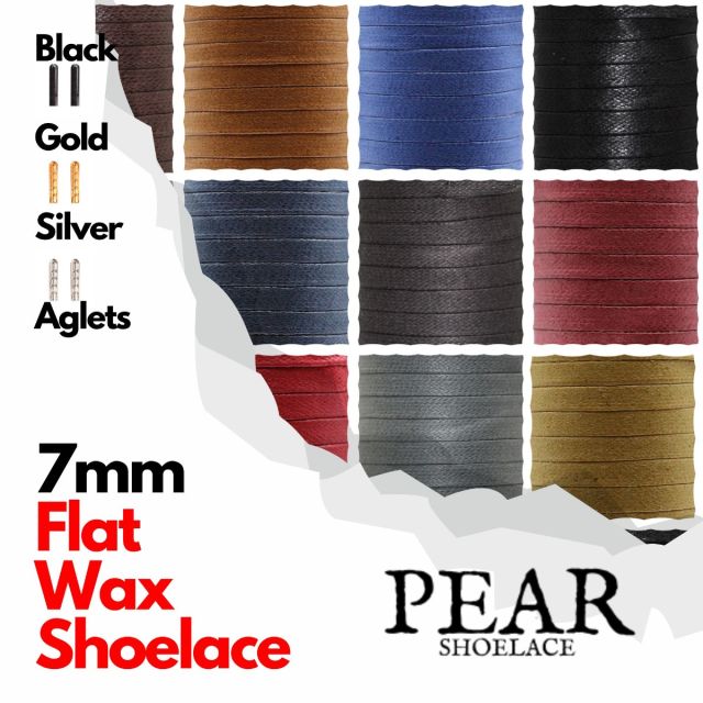 Wax Shoelace - Flat Width 7mm