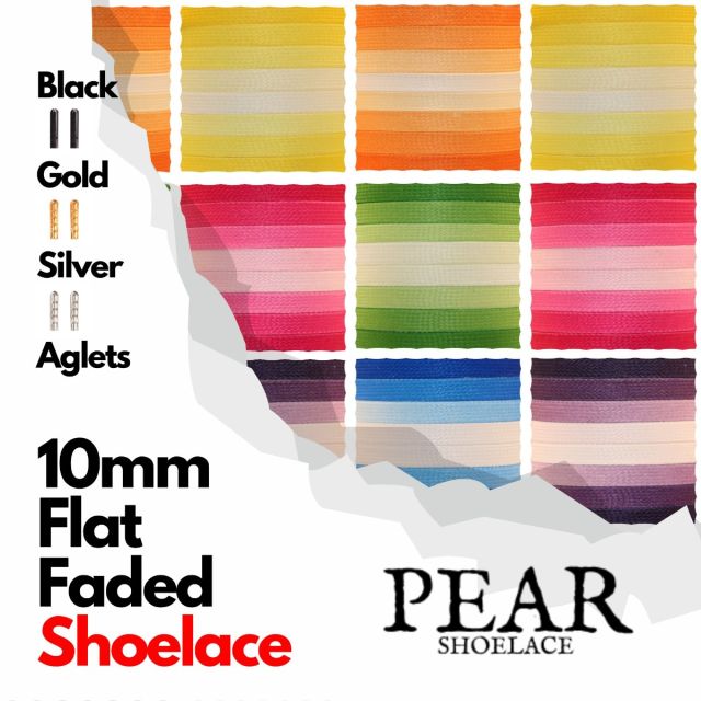 Faded Shoelace - Flat Width 10mm