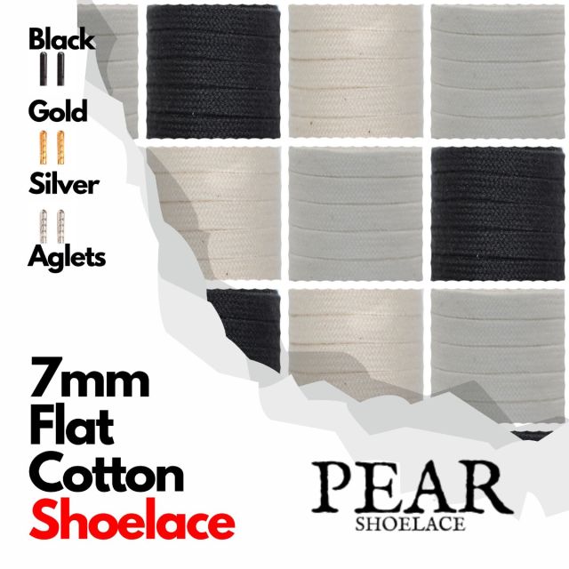 Ecco Cotton Shoelace - Flat 7mm