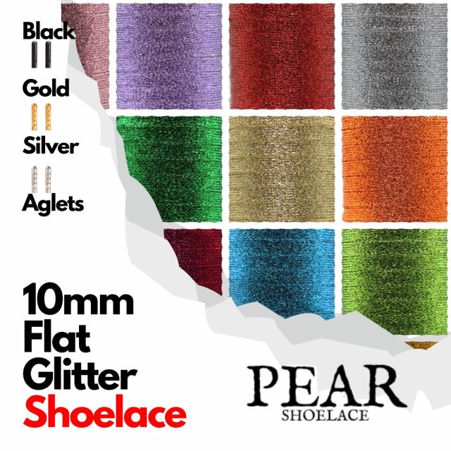 Glitter Flat Shoelaces