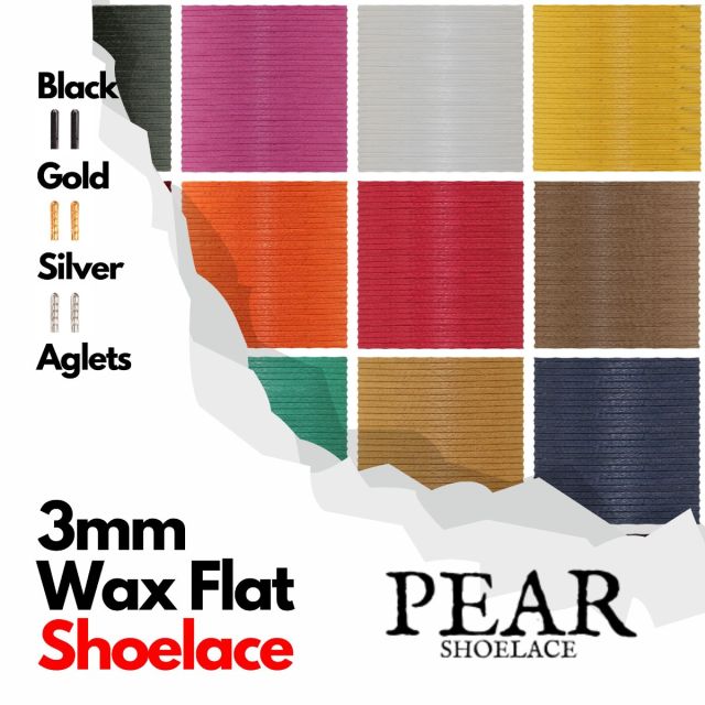 Wax Shoelace - Flat Width 3mm