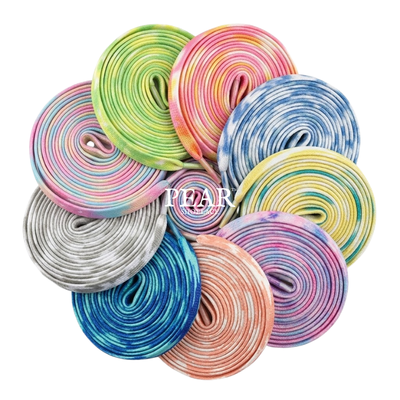 Multi-colour flat dye shoelaces - Pear Shoelace