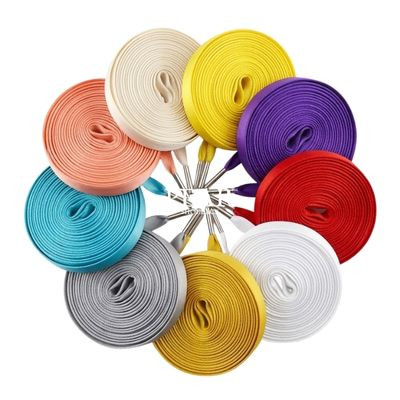 Flat Satin Shoelaces - 10mm