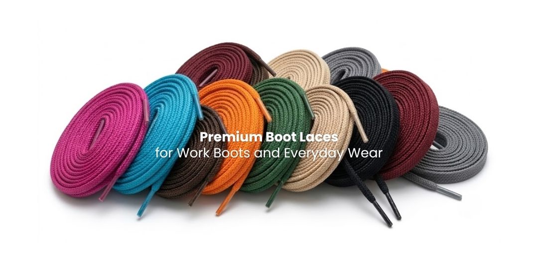 Boot laces for work boots, hiking boots and everyday footwear - Pear Shoelace