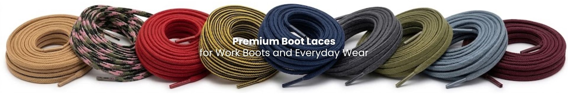Boot laces for work boots, hiking boots and everyday footwear - Pear Shoelace