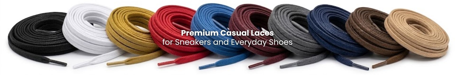Casual shoelaces in popular colours for sneakers and everyday shoes - Pear Shoelace