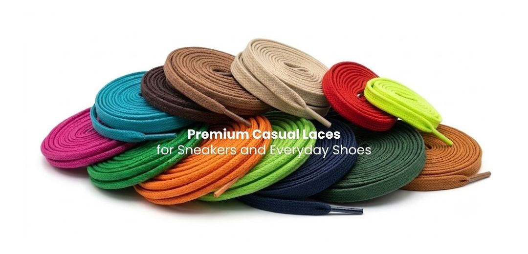 Casual shoelaces in popular colours for sneakers and everyday shoes - Pear Shoelace