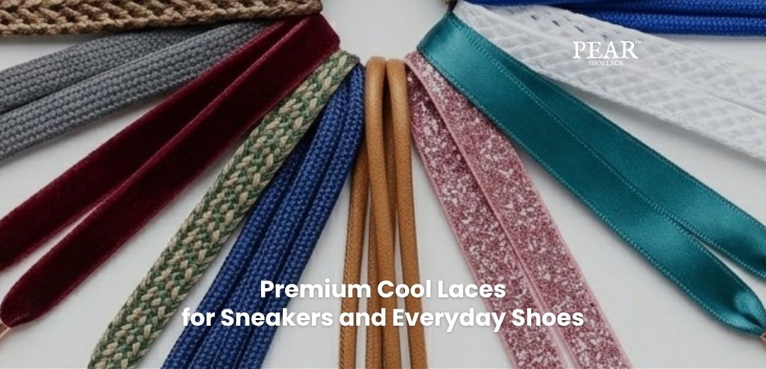 Cool shoelaces in assorted colours and styles for sneakers and casual shoes - Pear Shoelace