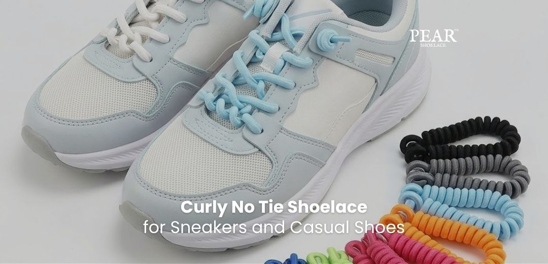 Browse Curly No Tie Shoelaces in Australia Curly no tie shoelaces in assorted colours for sneakers, kids shoes and everyday slip-on comfort - Pear Shoelace