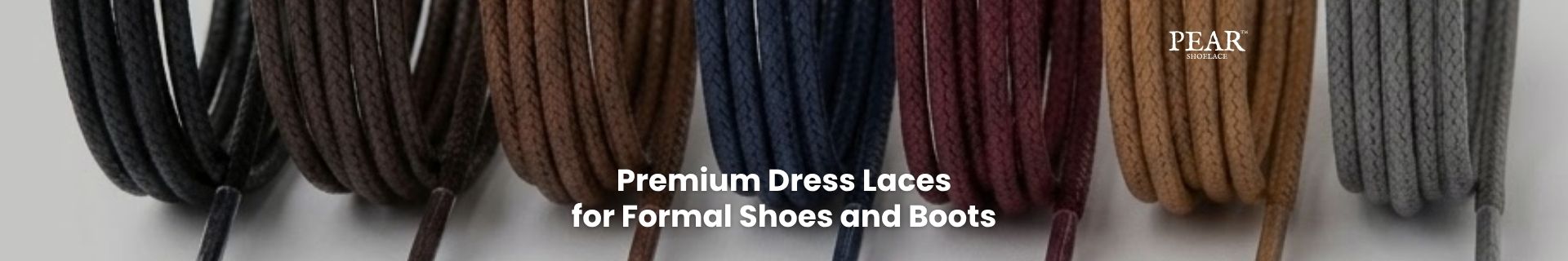 Dress shoelaces for leather shoes, formal shoes and boots - Pear Shoelace