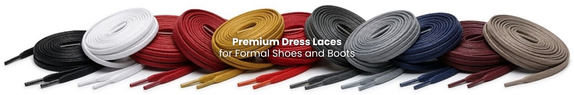 Dress shoelaces for leather shoes, formal shoes and boots - Pear Shoelace
