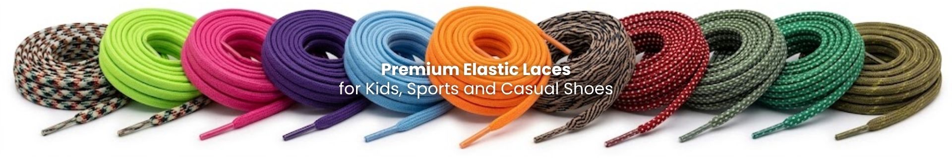 Elastic shoelaces in popular colours for no-tie sneakers and everyday shoes - Pear Shoelace