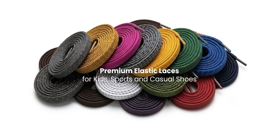 Elastic shoelaces in popular colours for no-tie sneakers and everyday shoes - Pear Shoelace