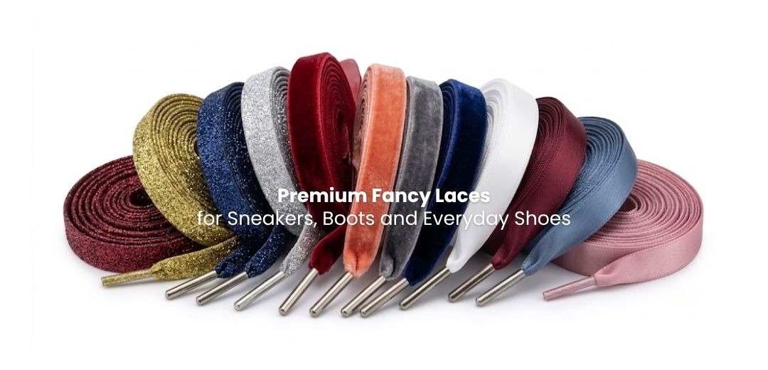 Fancy shoelaces in stylish colours and finishes for sneakers, casual shoes and custom lace upgrades - Pear Shoelace