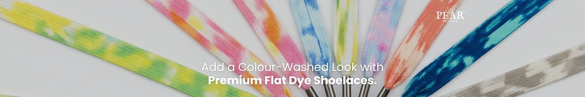 dye shoelaces in faded colour styles for sneakers and casual shoes