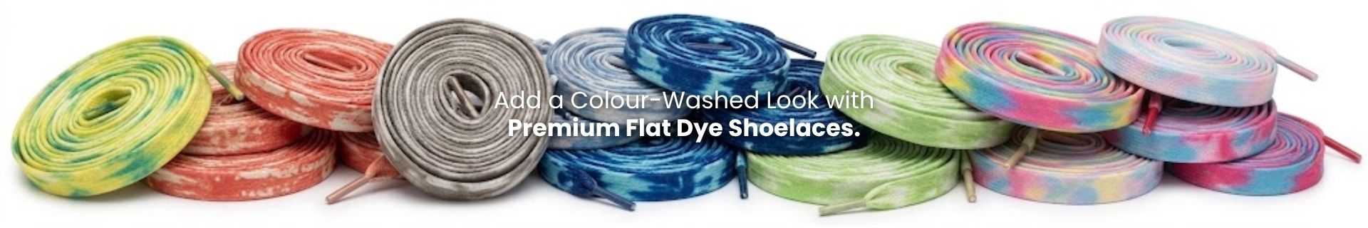 dye shoelaces in faded colour styles for sneakers and casual shoes