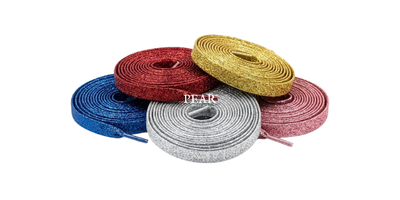 Shop Flat Glitter Shoelaces Flat Glitter Shoelaces - Pear Shoelace