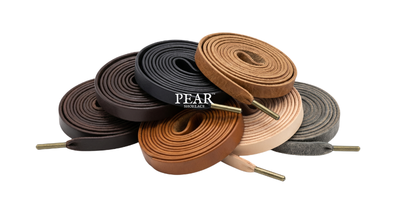 Shop Flat Leather Shoelaces Flat Leather Shoelaces - Pear Shoelace