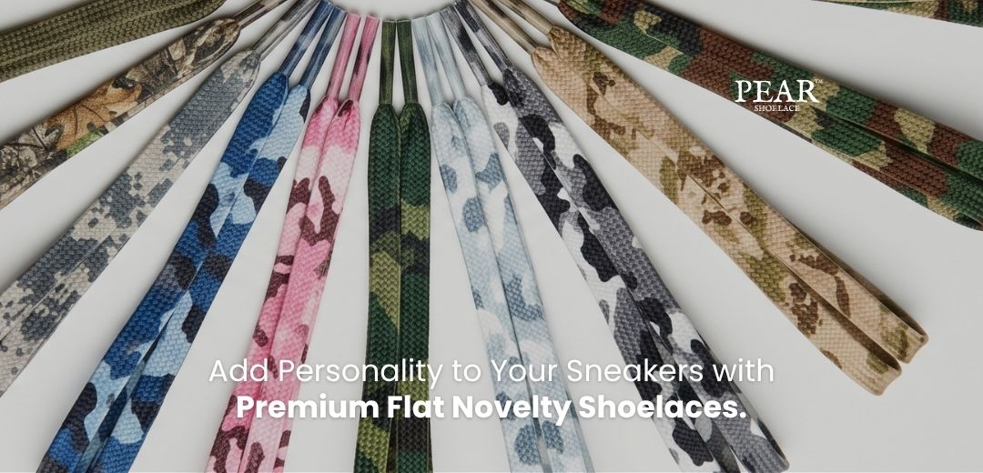 novelty shoelaces in playful designs for sneakers and casual shoes