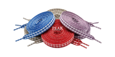 Shop Flat Plaid Shoelaces Flat Plaid Shoelaces - Pear Shoelace