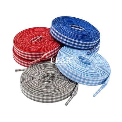 Shop Flat Plaid Shoelaces Flat Plaid Shoelaces - Pear Shoelace
