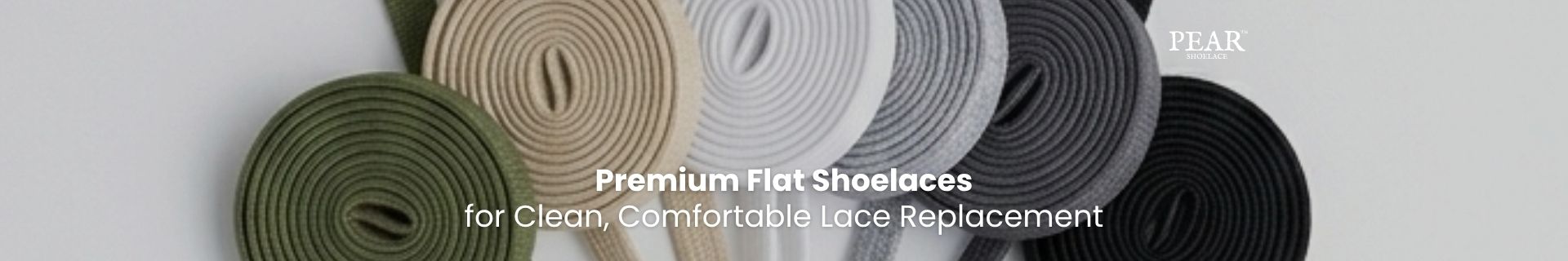 Shop Flat shoelaces colour range for sneakers and footwear Flat shoelaces colour range for sneakers and footwear - Pear Shoelace