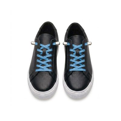 Flat tip lock no tie shoelaces fitted to sneakers — Pear Shoelace