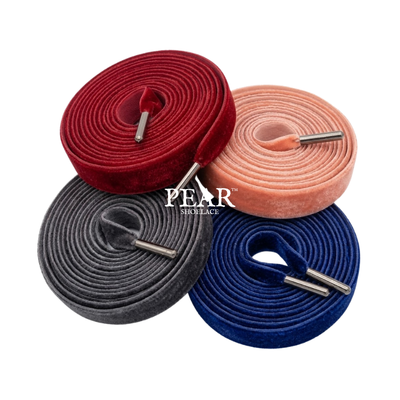 Shop Flat Velvet Shoelaces Flat Velvet Shoelaces - Pear Shoelace