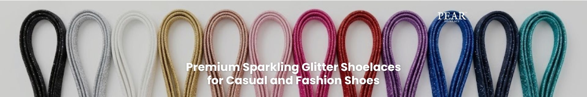 Assorted glitter shoelaces for sneakers and custom lace styling - Pear Shoelace