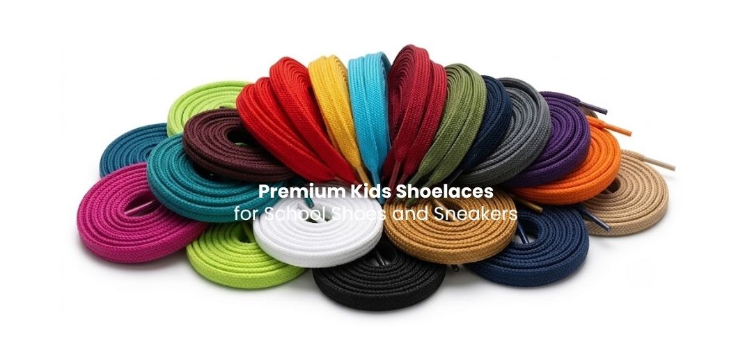 Kids shoelaces in colourful everyday styles for school shoes, sneakers and active footwear - Pear Shoelace