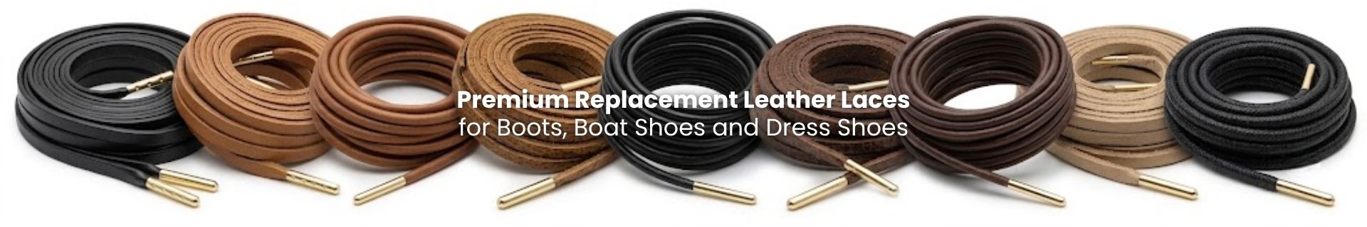 Flat leather shoelaces in classic colours for boots, dress shoes and premium sneaker upgrades. - Pear Shoelace