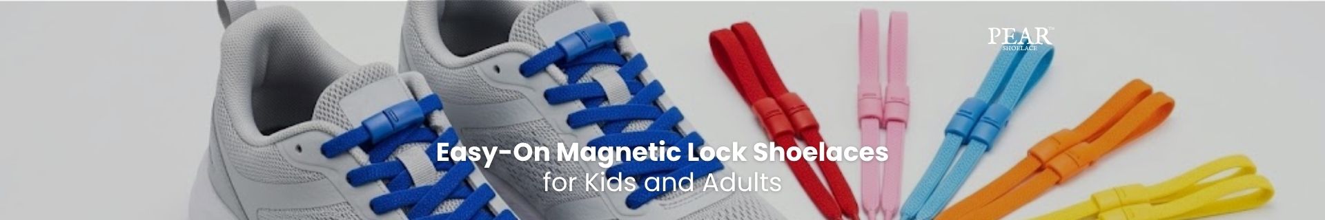 Magnetic Lock No Tie Shoelaces in popular colours with magnetic fasteners for sneakers and everyday shoes - Pear Shoelace