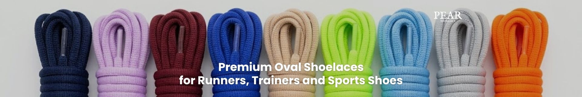 Shop Oval shoelaces colour range for sneakers and sports shoes Oval shoelaces colour range for sneakers and sports shoes - Pear Shoelace