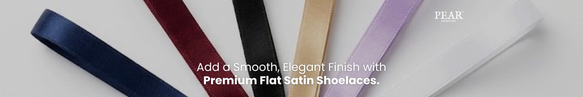 Satin flat shoelaces arranged for sneakers and stylish casual shoes