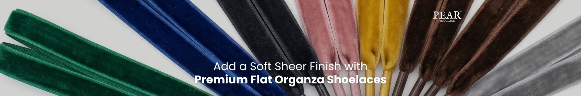Velvet flat shoelaces arranged for sneakers and casual footwear