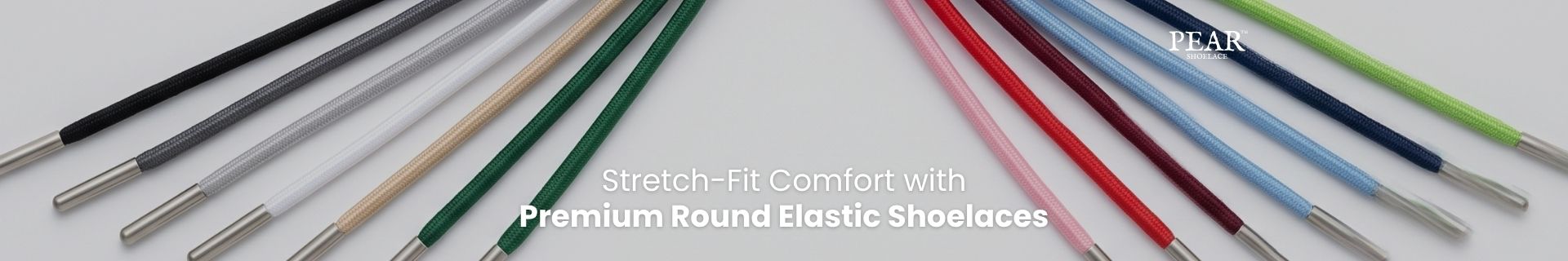 Round elastic shoelaces for sneakers, runners and everyday shoes