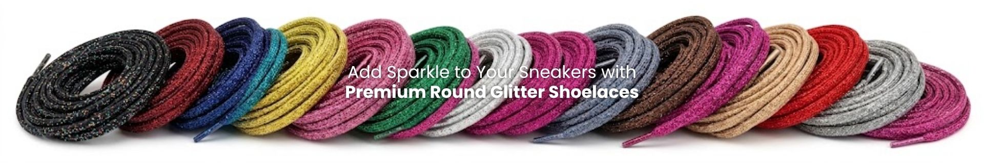 Shop Round glitter shoelaces in multiple colours for sneakers and casual shoes Round glitter shoelaces in multiple colours for sneakers and casual shoes - Pear Shoelace