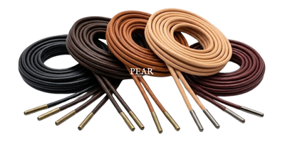 Shop Round Leather Shoelaces Round Leather Shoelaces - Pear Shoelace