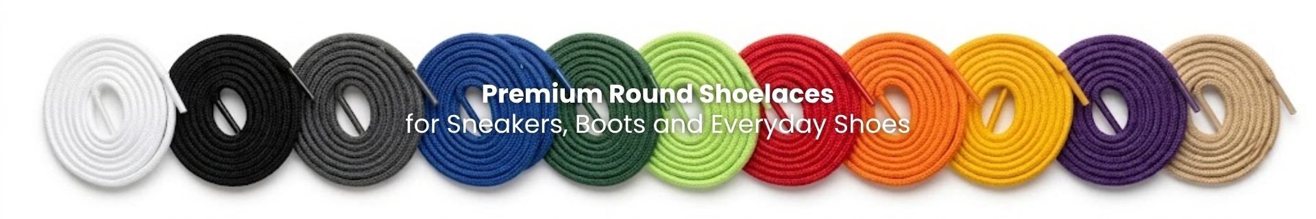 Round shoelaces colour range for sneakers and footwear Round shoelaces colour range for sneakers and footwear - Pear Shoelace