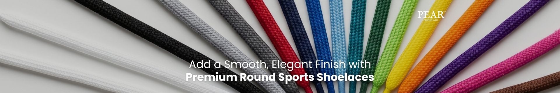 Round sports shoelaces in multiple colours for runners and trainers