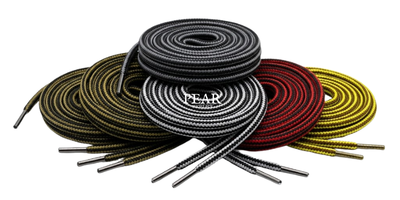 Shop Round Striped Shoelaces Round Striped Shoelaces - Pear Shoelace