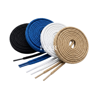 Round twisted shoelaces with a distinctive textured finish — Pear Shoelace
