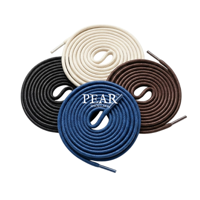 Round waxed shoelaces for dress shoes and smart casual footwear — Pear Shoelace