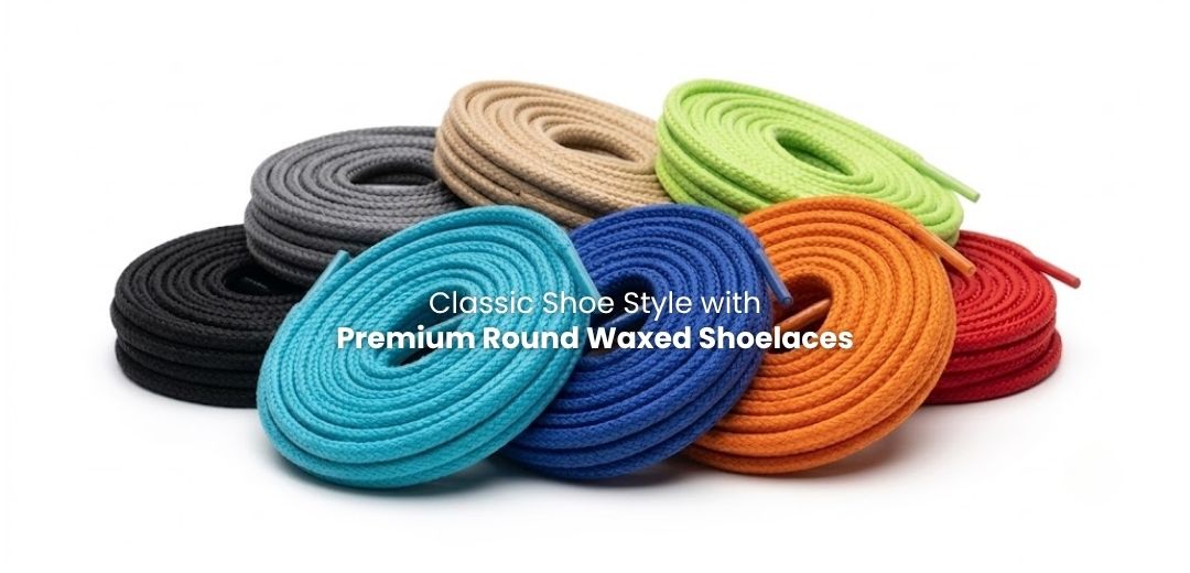 Round waxed shoelaces for dress shoes, boots and sneakers - Pear Shoelace