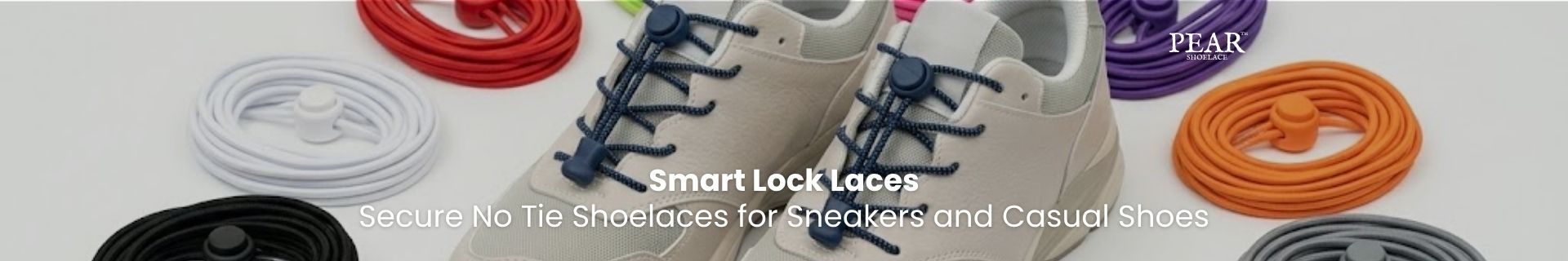 Shop Smart Lock No Tie Shoelaces Smart Lock no tie shoelaces for easy slip-on sneakers and everyday shoes - Pear Shoelace