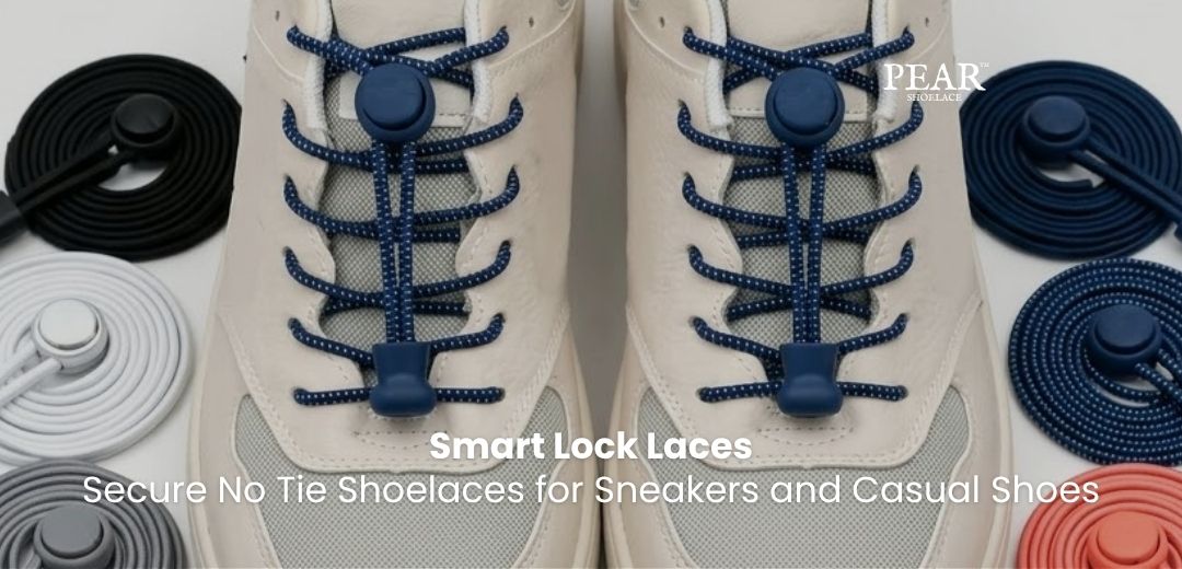 Shop Smart Lock No Tie Shoelaces Smart Lock no tie shoelaces for easy slip-on sneakers and everyday shoes - Pear Shoelace
