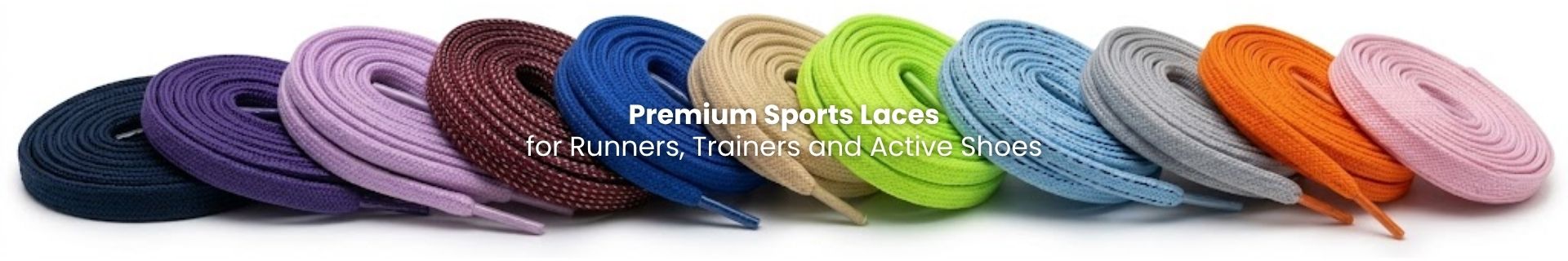 Sports laces for runners, trainers and active shoes in multiple colours and styles - Pear Shoelace